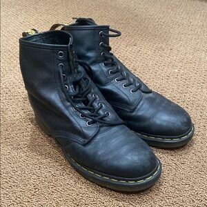 Dr. Martens Black Leather Lace-Up Boots